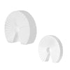 Cascading Curls 2-Piece Resin Table Top Set in White